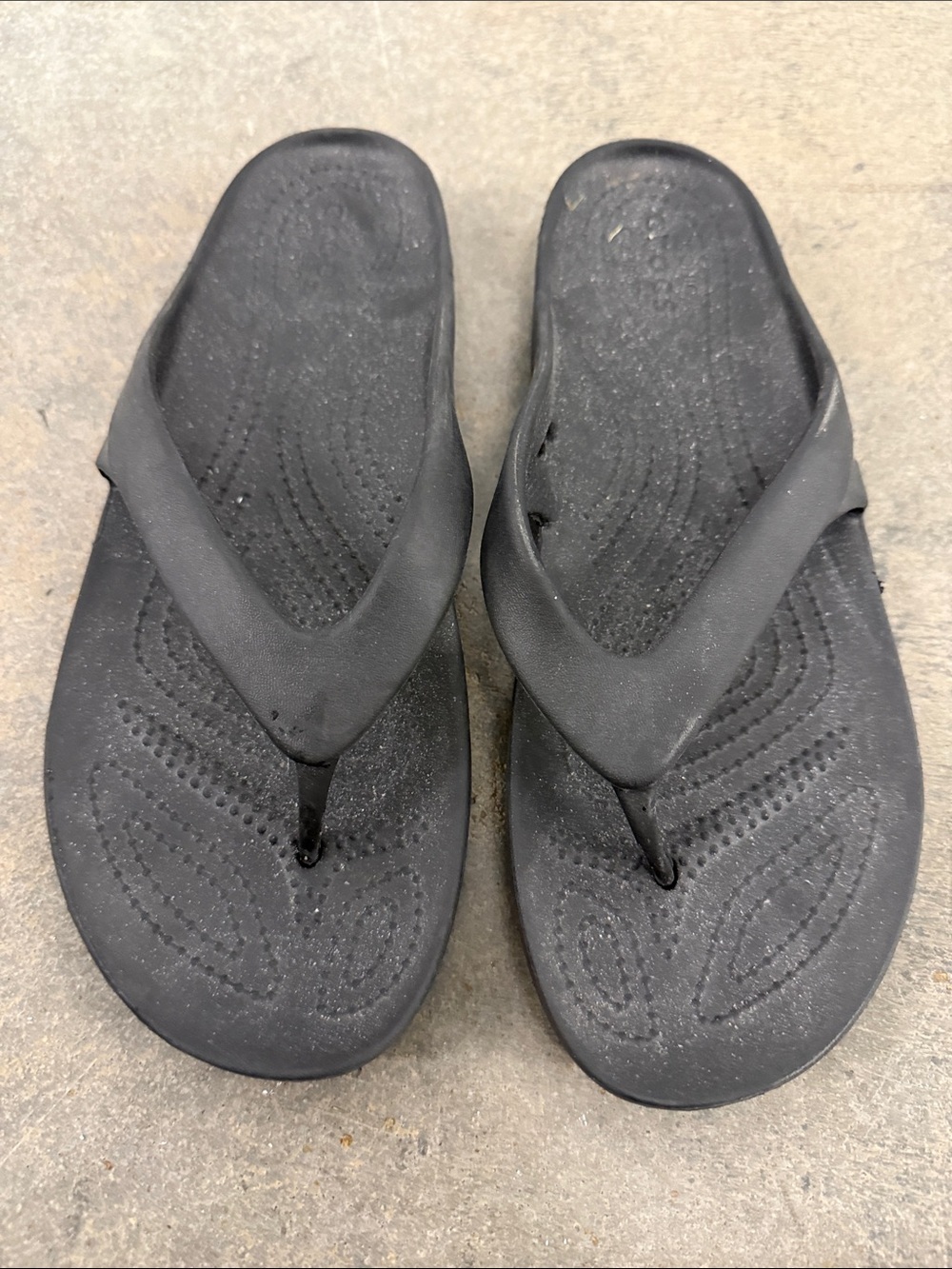 CROCS Women's Black Flip Flop Sandals